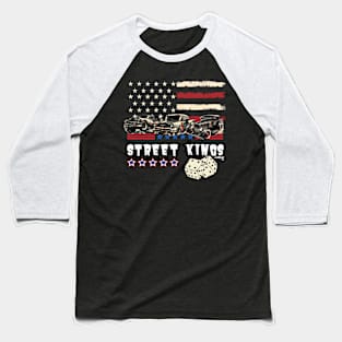 Street Kings - Vintage Classic American Muscle Car - Hot Rod and Rat Rod Rockabilly Retro Collection Baseball T-Shirt